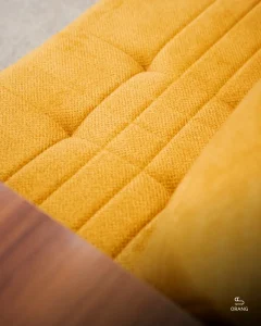 تصویر با جزئیات از پارچه مقاوم و بافت‌دار کاناپه تخت خواب‌شو مدل اکسان new با رنگ‌بندی مدرن