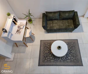 مبل تخت خوابشو 2 نفره مدل پرشین (سبز) اورنگ با عرض کم مناسب برای فضاهای کوچک