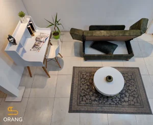 مبل تخت خوابشو 2 نفره مدل پرشین (سبز) اورنگ دارای باکس کاربردی