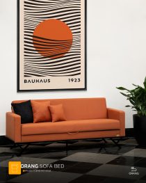 مبل تخت خوابشو سه نفره مدل زیرفلز باکس دار | اورنگ